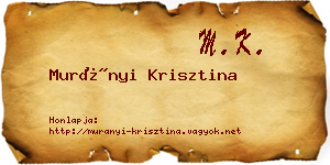 Murányi Krisztina névjegykártya